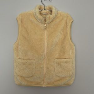 Here I Am x Kinder Fleece Kids Yellow Vest Size Junior L